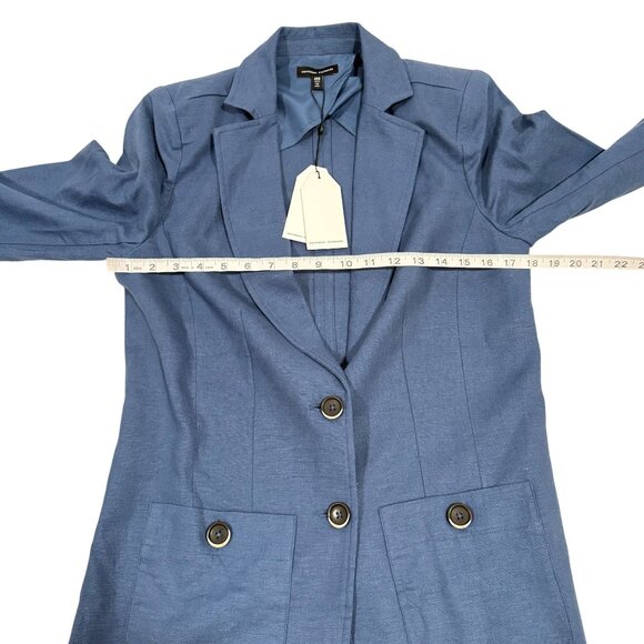 Universal Standard Coastal Linen Blue Blazer Size 2XS NWT - Picture 8 of 9